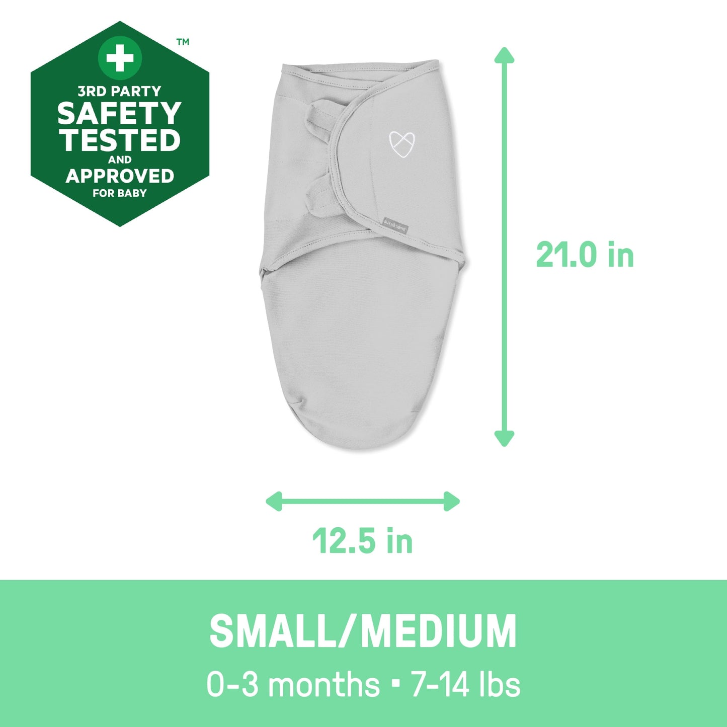 SwaddleMe by Ingenuity Original Swaddle for Baby, 100% Cotton, Improves Sleep & Calms Startle Reflex, 0-3 Months, 1.0 TOG, 2-Pack - Space & Clouds