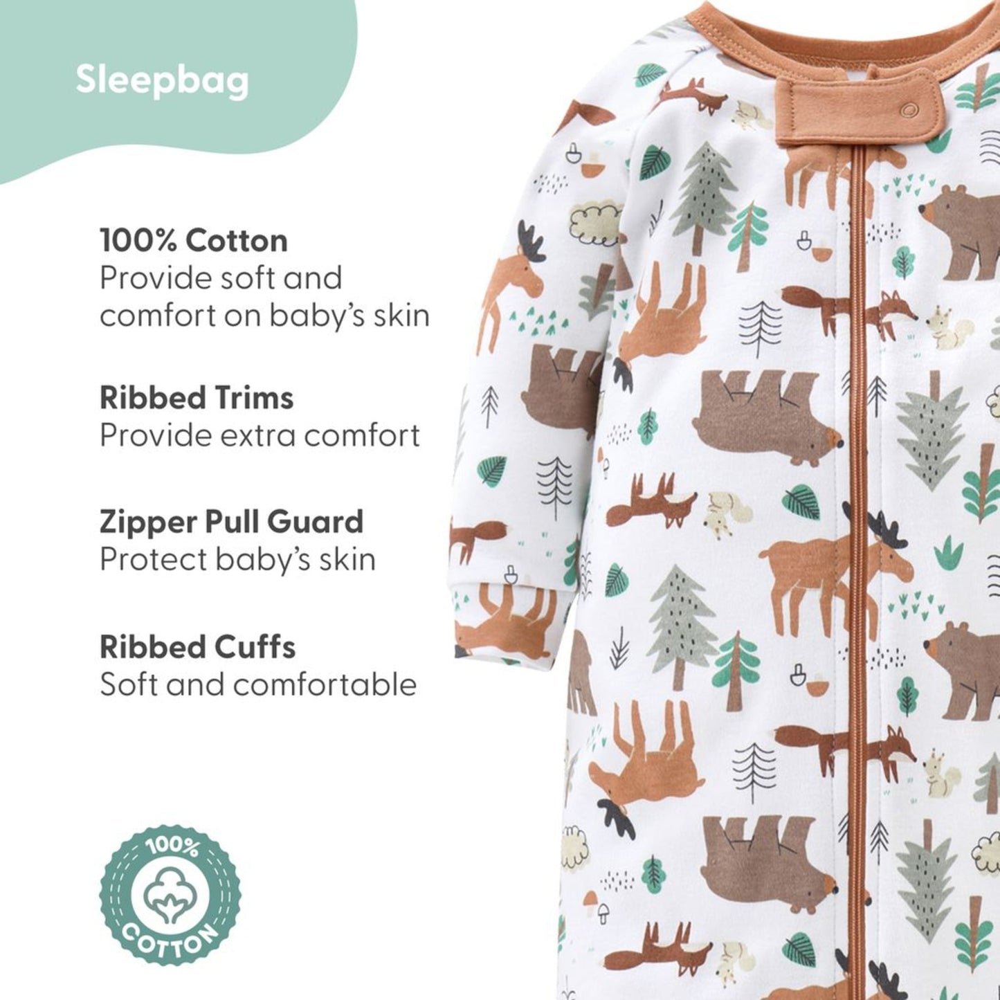 The Peanutshell Newborn Baby Layette Gift Set for Baby Boys, Woodland Animals, 23 Essential Pieces, 0-3 Months