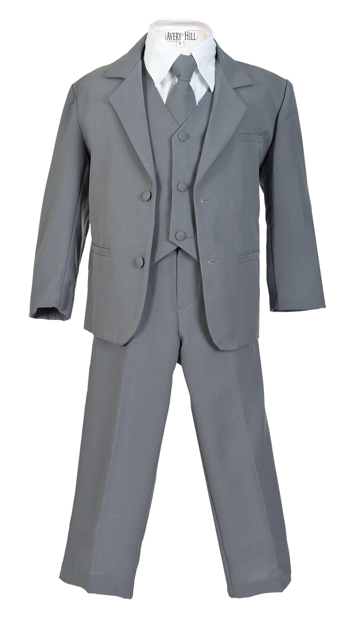 Avery Hill Boys Formal 5 Piece Suit with Shirt and Vest (Toddler, Little Boys, Big Boys)
