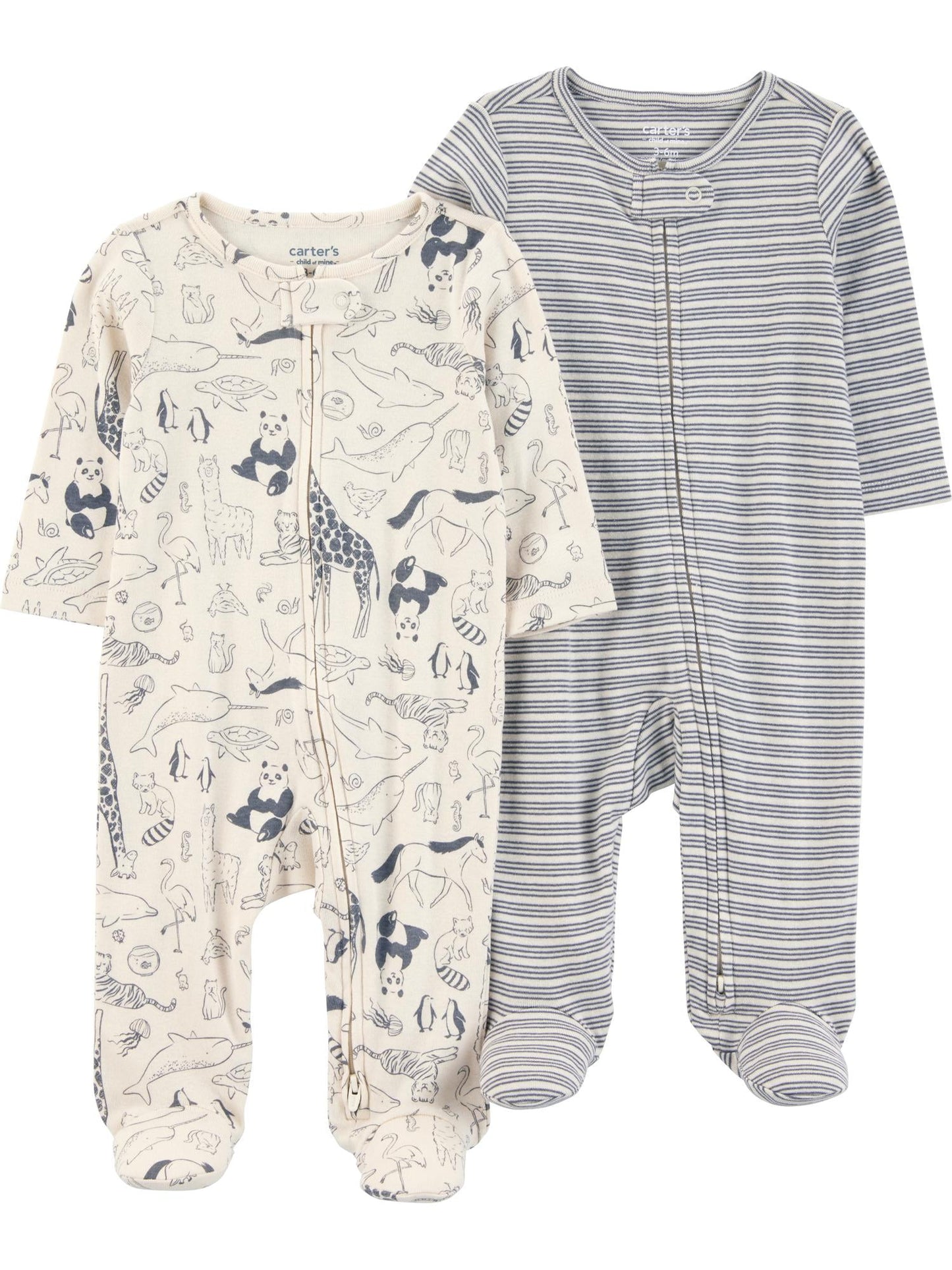 Carter's Child of Mine Baby Girl, Sleep 'n Play, 2-Pack, Sizes Preemie-6/9 months