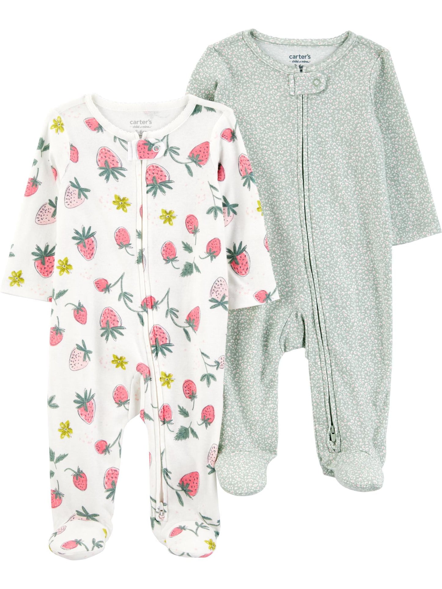 Carter's Child of Mine Baby Girl, Sleep 'n Play, 2-Pack, Sizes Preemie-6/9 months
