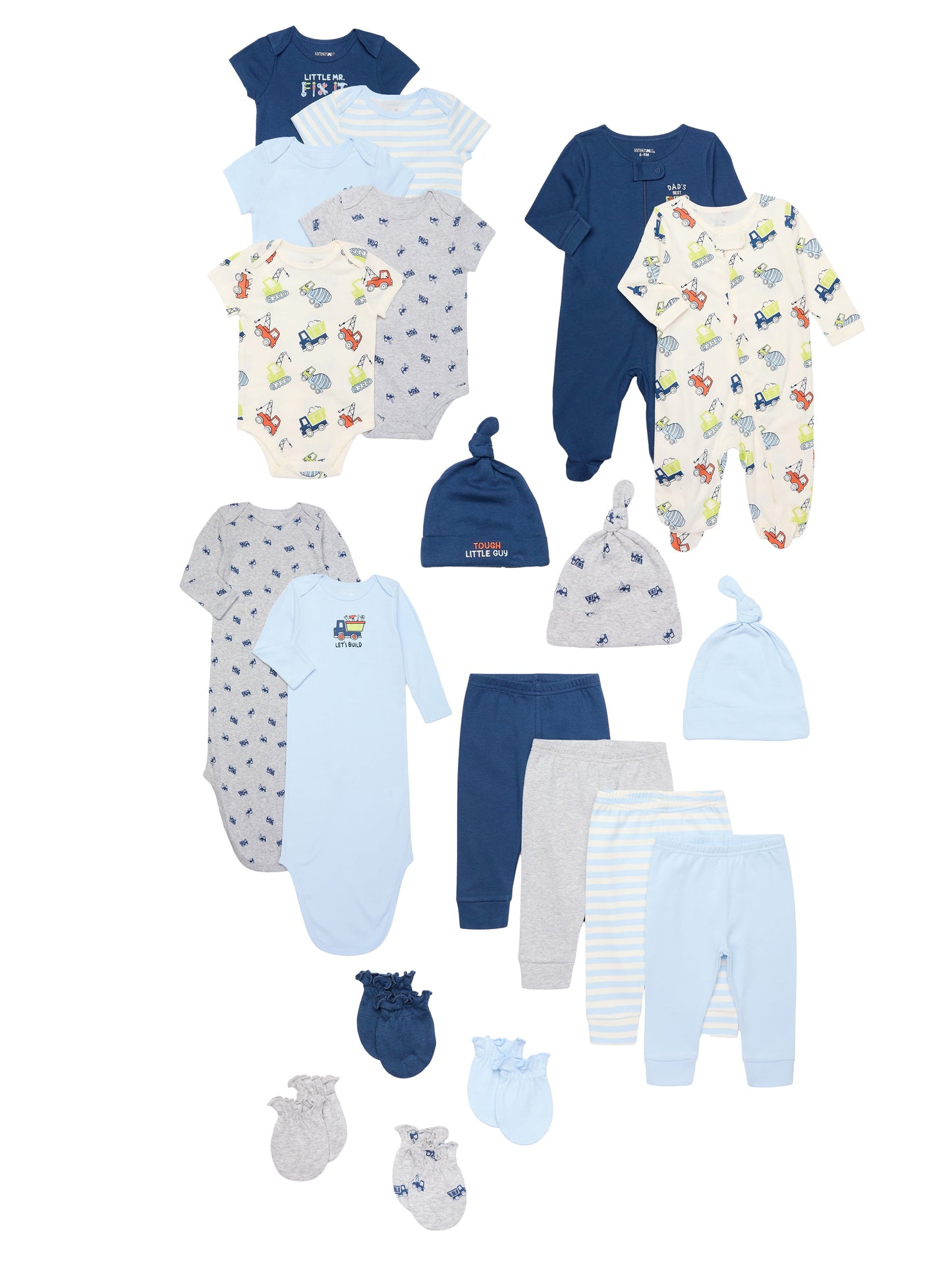 Garanimals Newborn Baby Girl Shower Gift Set, Floral Multi, 9 Months, 20-Piece
