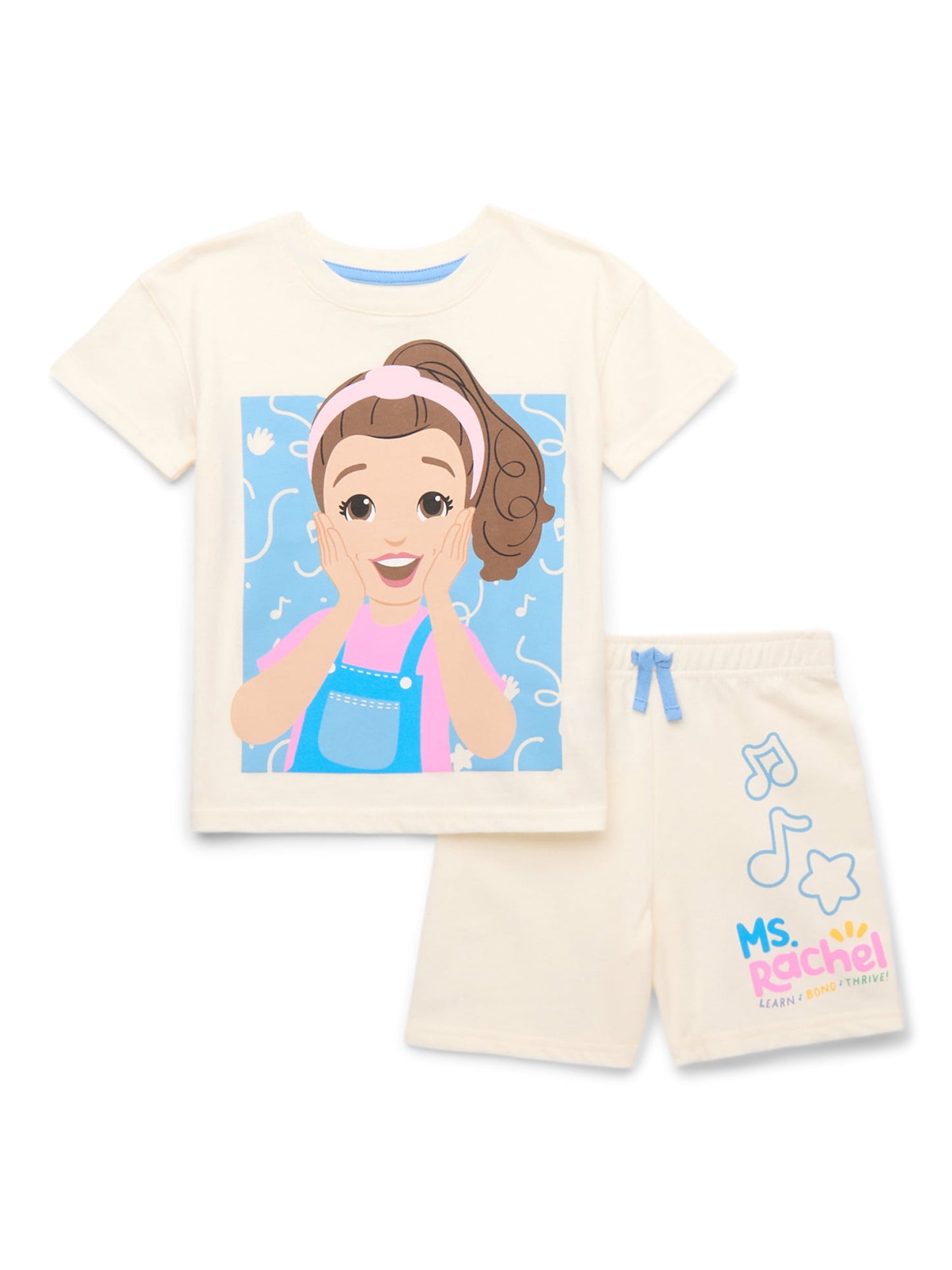 Bluey Toddler Graphic Tee and Shorts Set, 2-Piece, Sizes 12M-5T