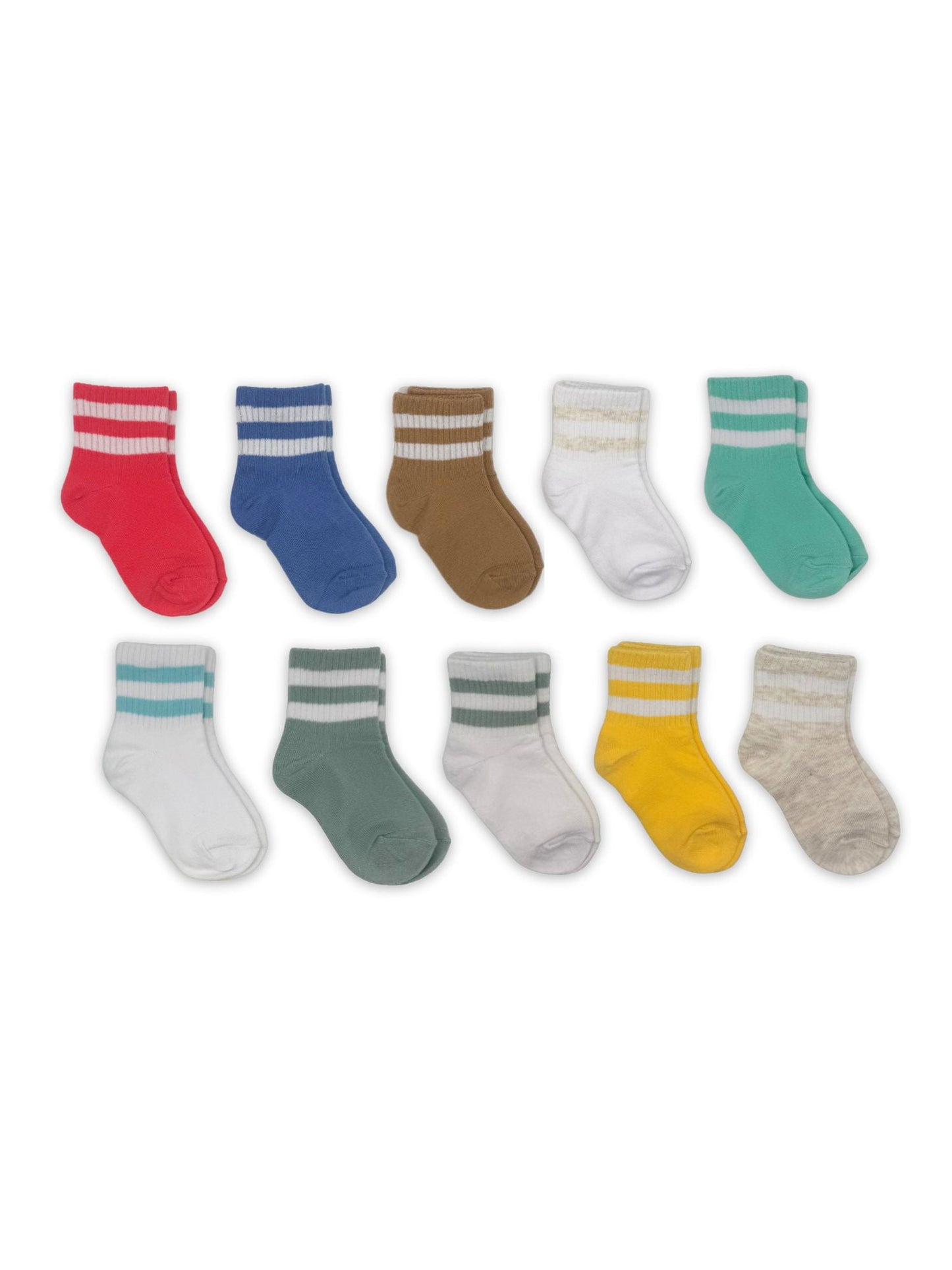 Wonder Nation Baby and Toddler Girls Mid-Crew Socks, 6-Pack, Sizes 0M-5T