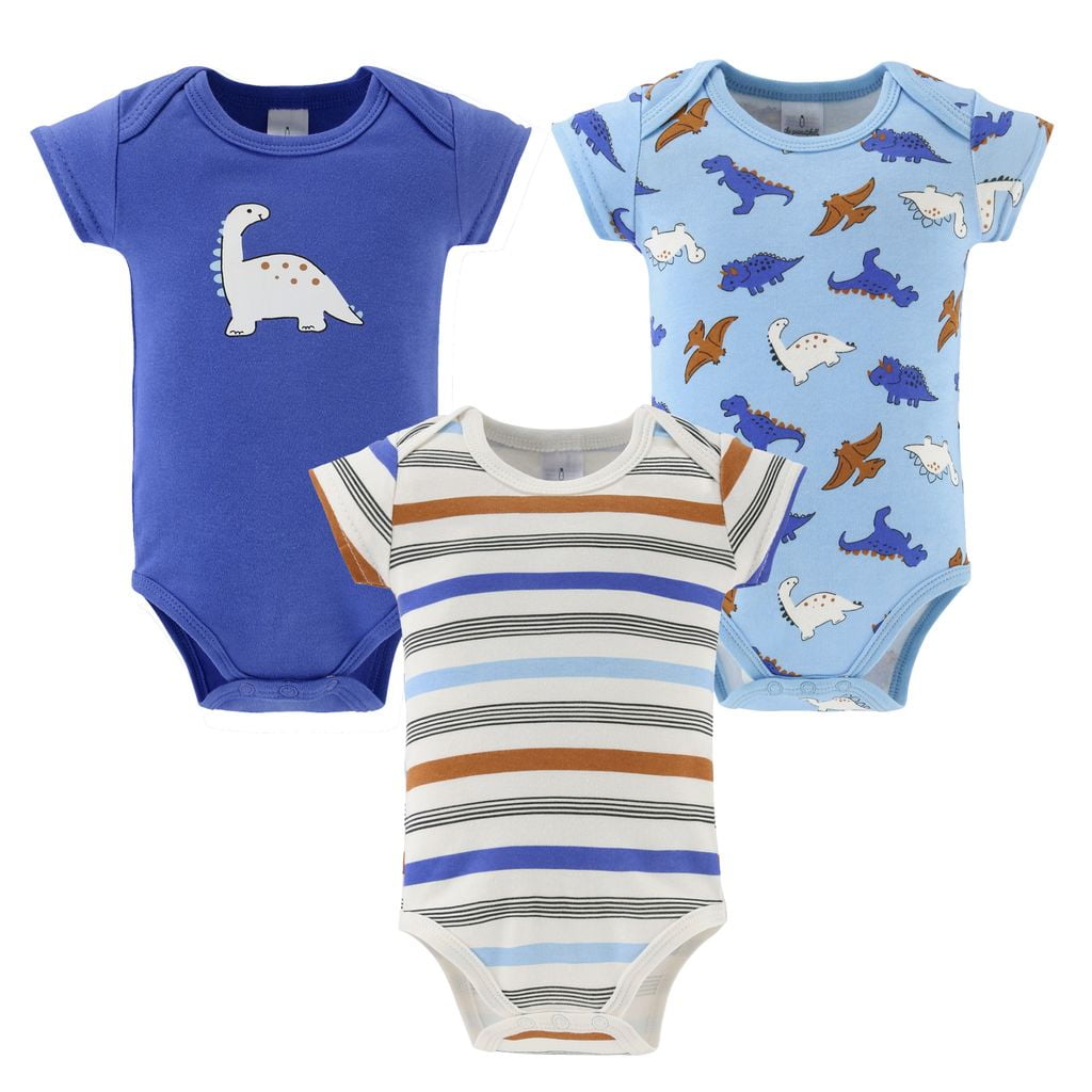 The Peanutshell Blue Dino Newborn Baby Clothes and Essentials, Layette Set for 0-3 Months, 16-Piece