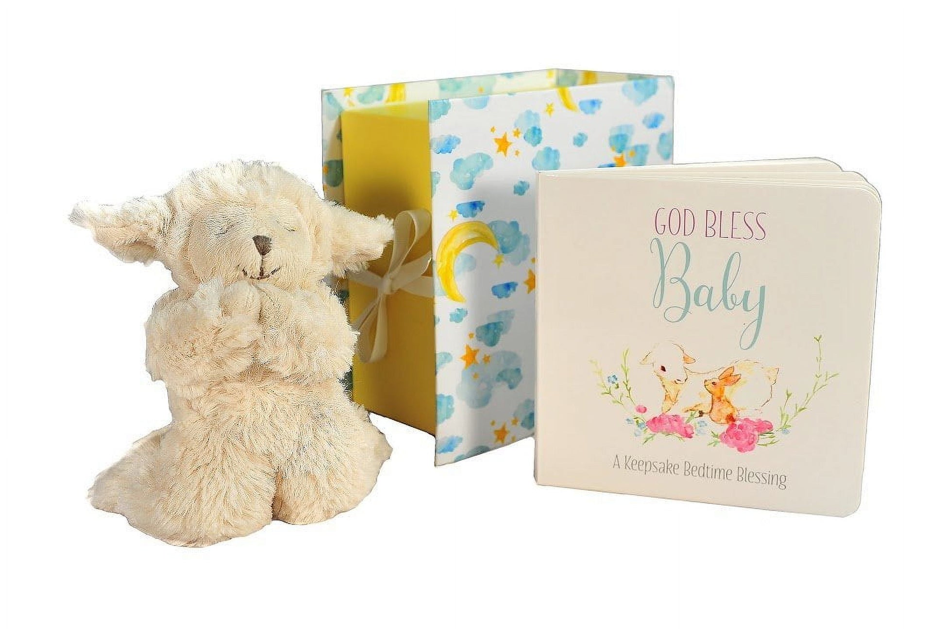 Tickle & Main, Baby Gift Set with Praying Musical Lamb and Prayer Book in Keepsake Box for Boys and Girls