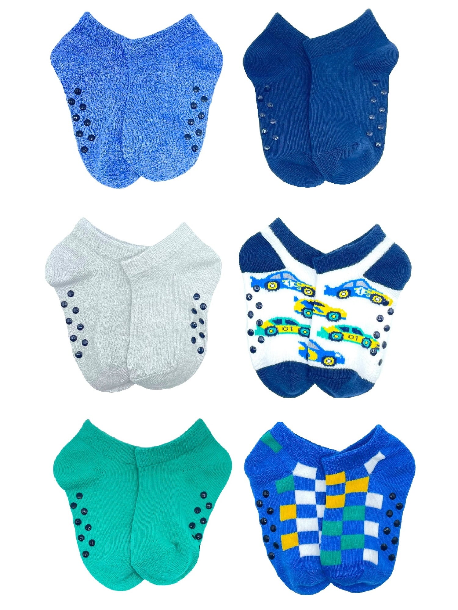 Wonder Nation Baby and Toddler Boy Ankle Socks, 6-Pack, Sizes 0M-18M