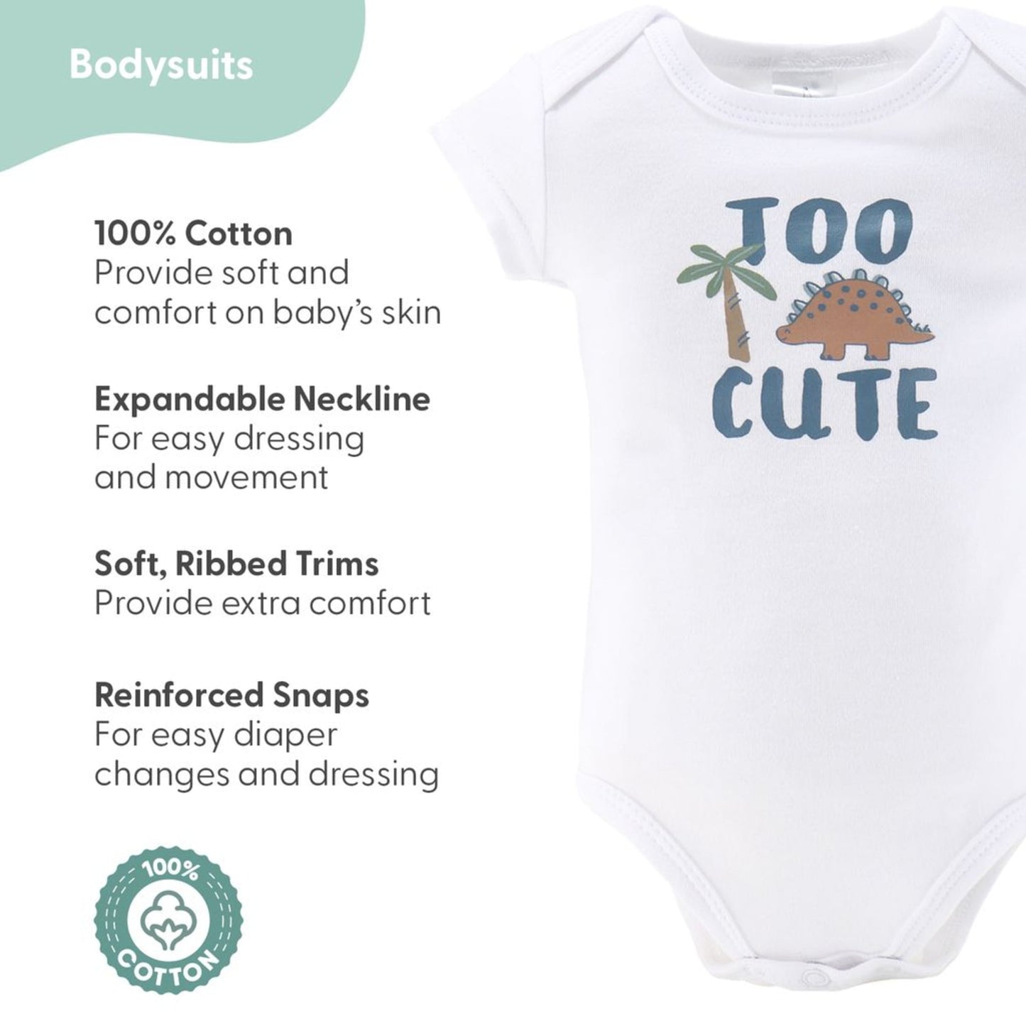The Peanutshell Newborn Layette Gift Set for Baby Boys or Baby Girls, 23 Essential Pieces, Dino, 0-3 Months
