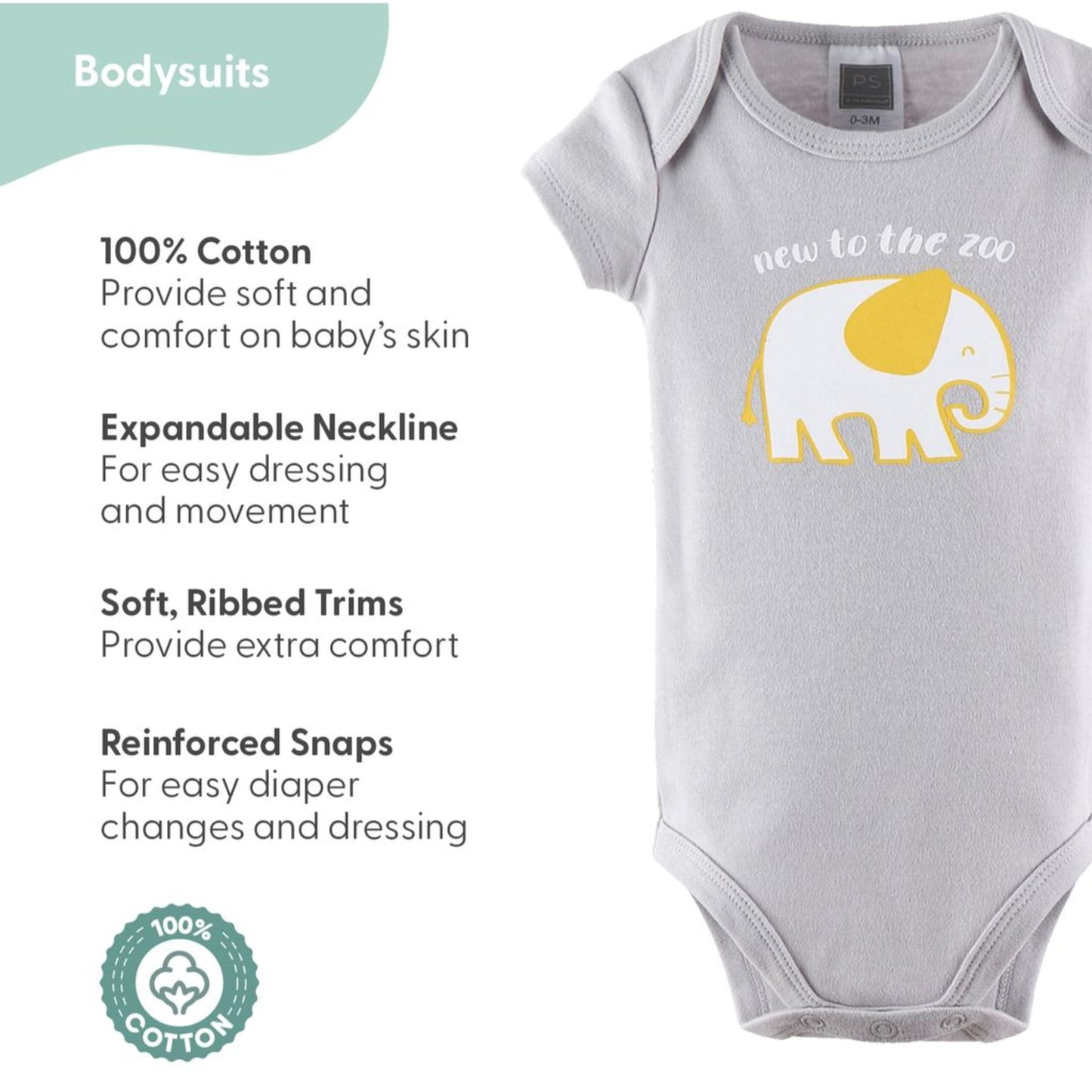 The Peanutshell Newborn Layette Gift Set for Baby Boys or Girls, Yellow Safari, 23 Essential Pieces, 0-3 Months