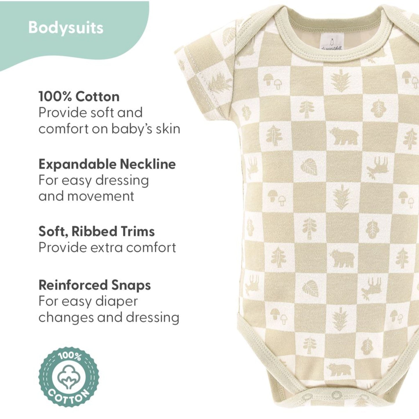 The Peanutshell Newborn Baby Layette Gift Set for Baby Boys, Woodland Animals, 23 Essential Pieces, 0-3 Months