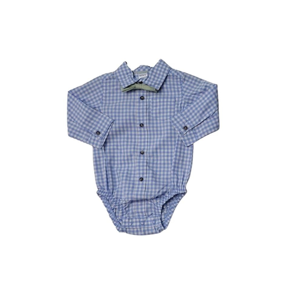 Carters Boys 2 Piece Occassion Set in Blue Plaid Size 9M