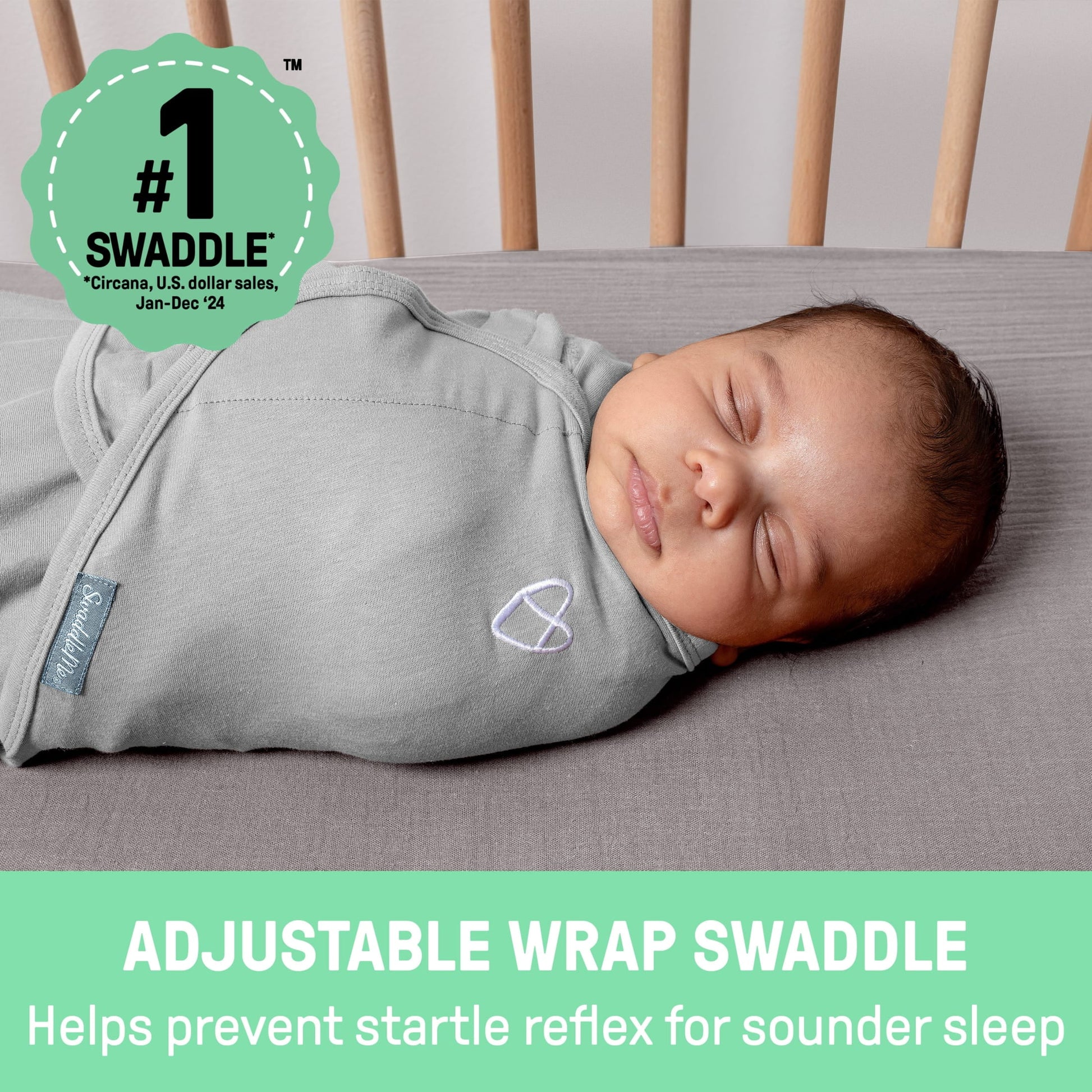 SwaddleMe by Ingenuity Original Swaddle for Baby, 100% Cotton, Improves Sleep & Calms Startle Reflex, 0-3 Months, 1.0 TOG, 2-Pack - Space & Clouds
