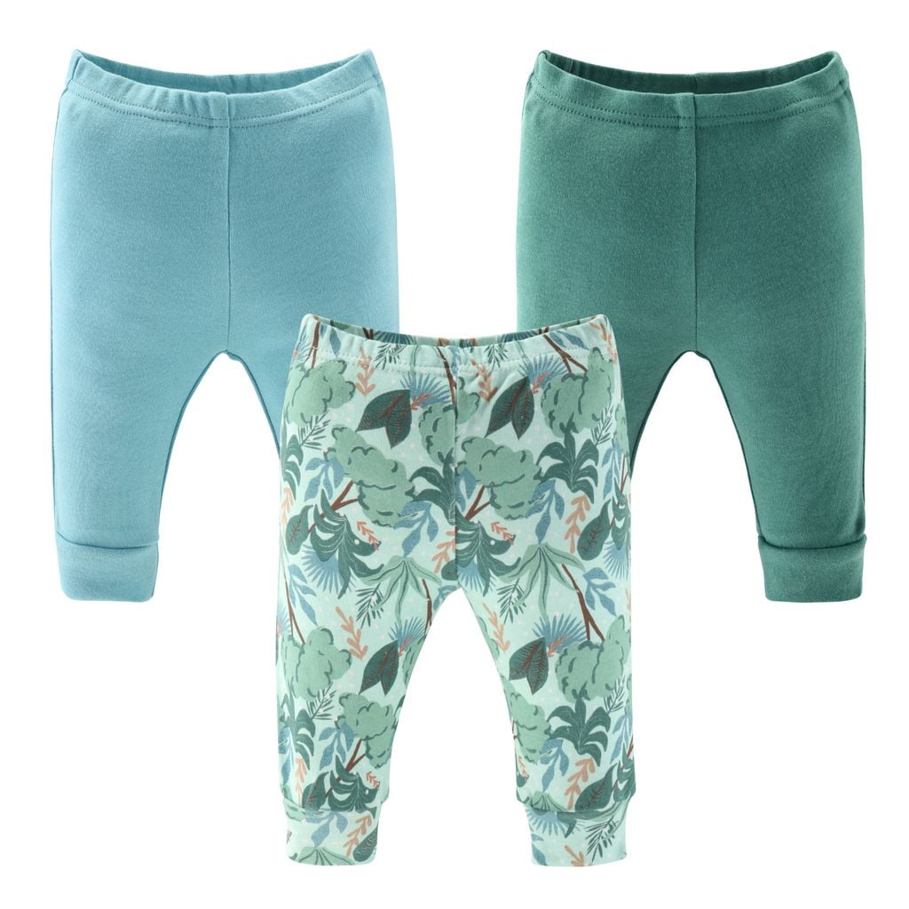The Peanutshell Newborn Layette Gift Set for Baby Boys or Girls, Blue Green Wild Jungle, 16 Essential Pieces, 0-3 Months