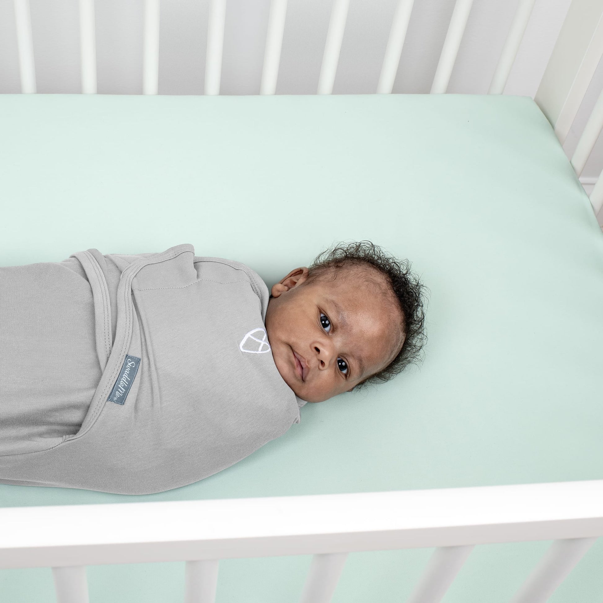 SwaddleMe by Ingenuity Original Swaddle for Baby, 100% Cotton, Improves Sleep & Calms Startle Reflex, 0-3 Months, 1.0 TOG, 2-Pack - Space & Clouds
