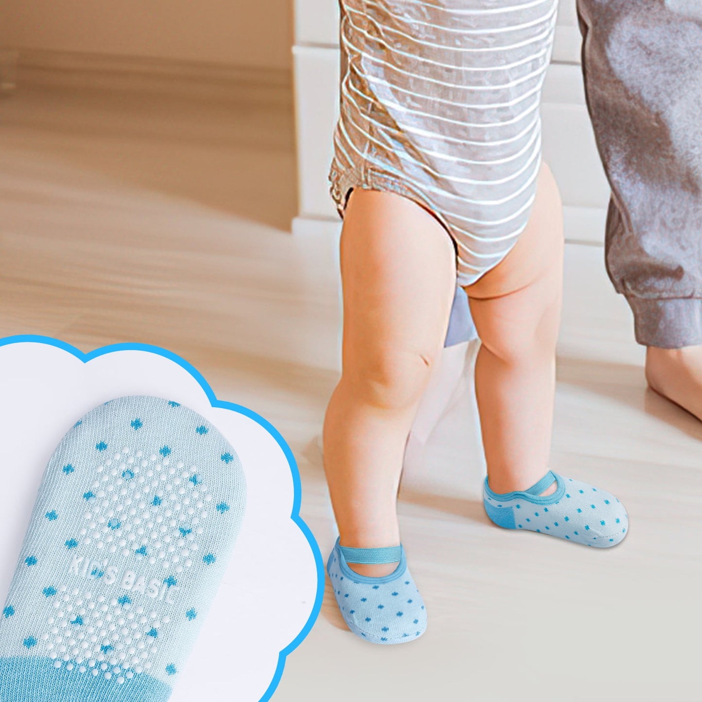 Cunina Non Slips Socks for Toddler Anti Slip Baby Sock Non Skid Socks Cute for 8-36 Months Infants Girls Low Cut 6 Pairs