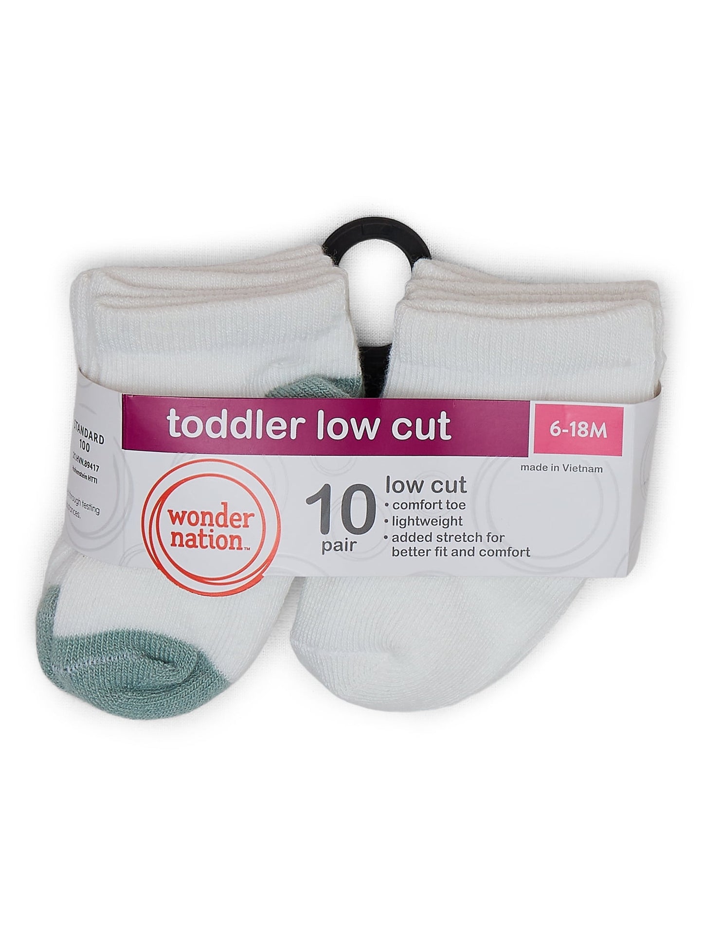 Wonder Nation Baby Low Cut Socks, 10 Pack, 0M- 5T