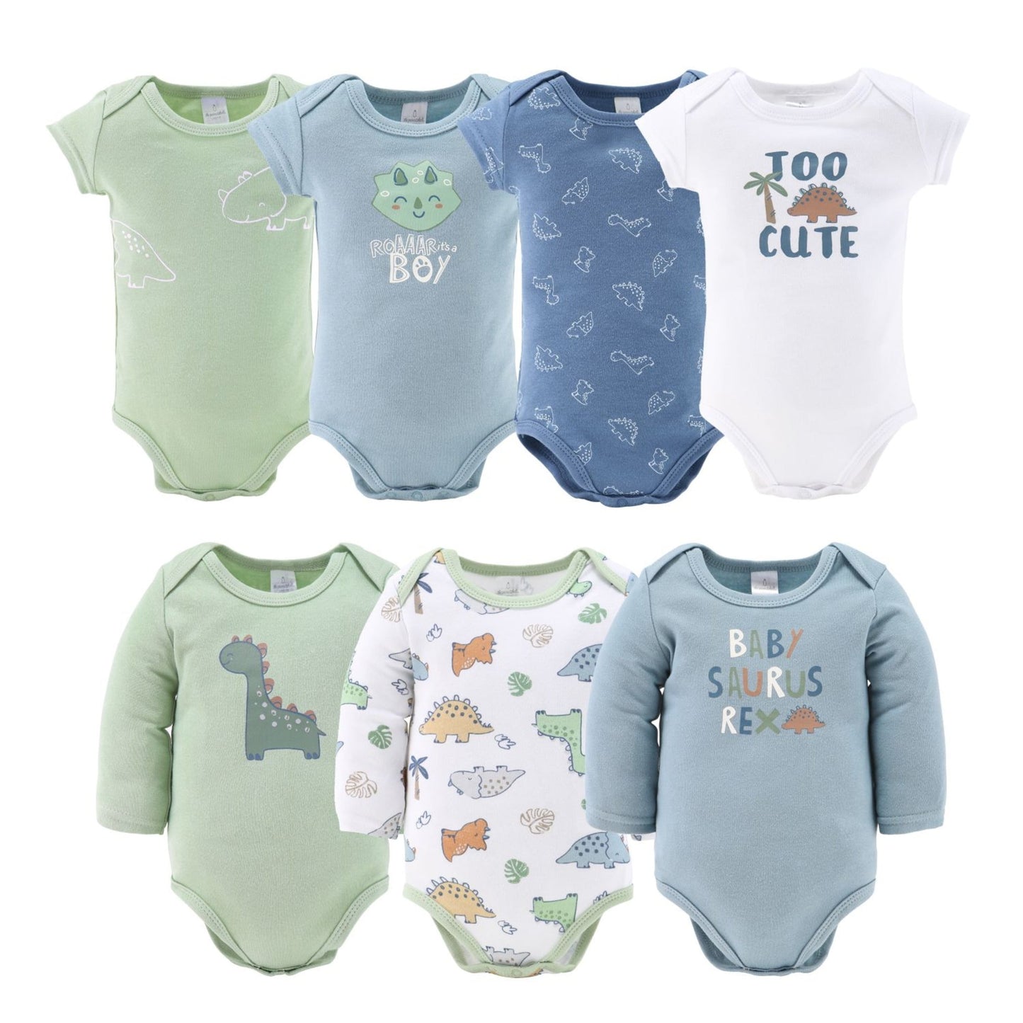 The Peanutshell Newborn Layette Gift Set for Baby Boys or Baby Girls, 23 Essential Pieces, Dino, 0-3 Months