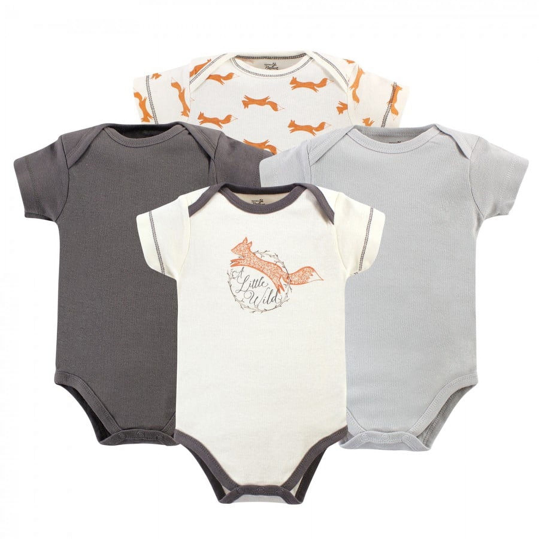 Touched by Nature Baby Boy Organic Cotton Layette Set and Giftset, Fox, 0-6 Months