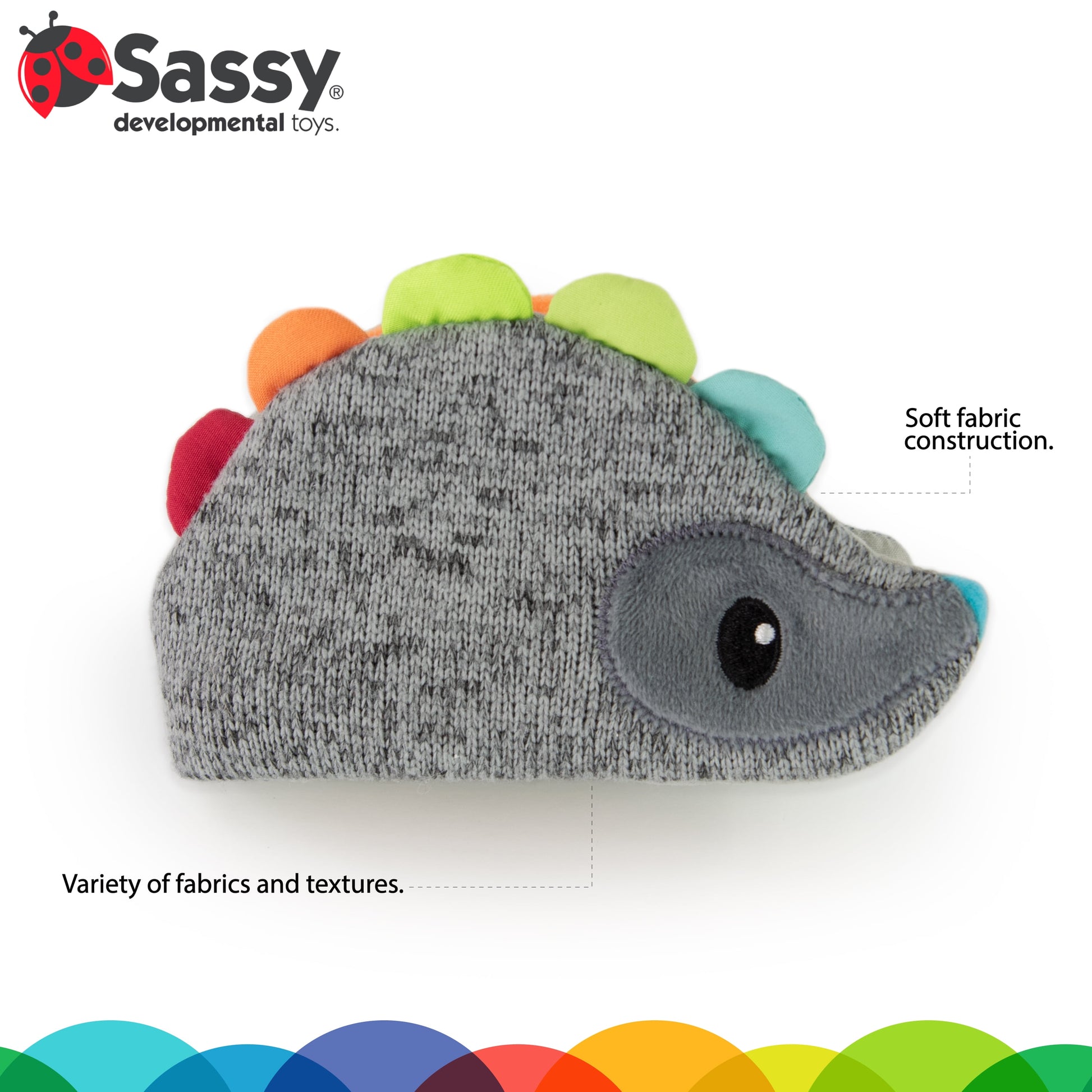 Sassy Badger Gift Set with Tummy Time Floor Mirror & Soft Texture Book - 0+ Months