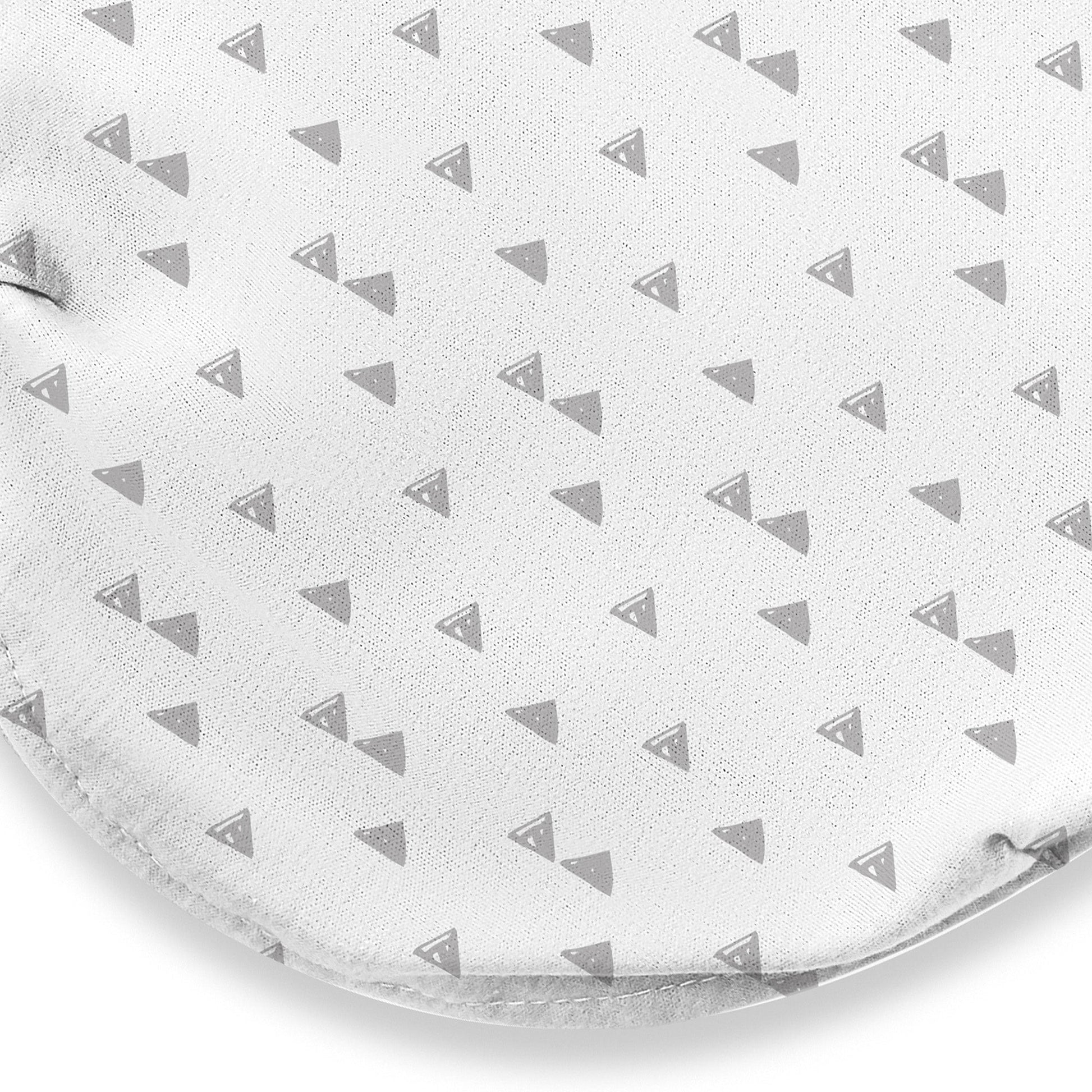 SwaddleMe Original Swaddle Blanket - Newborn Soft Luxe Edition Fabric with Easy Change Zipper - Ellie 2 Pack Grey Elephant and Triangle Prints Size Small (0-3 Months)