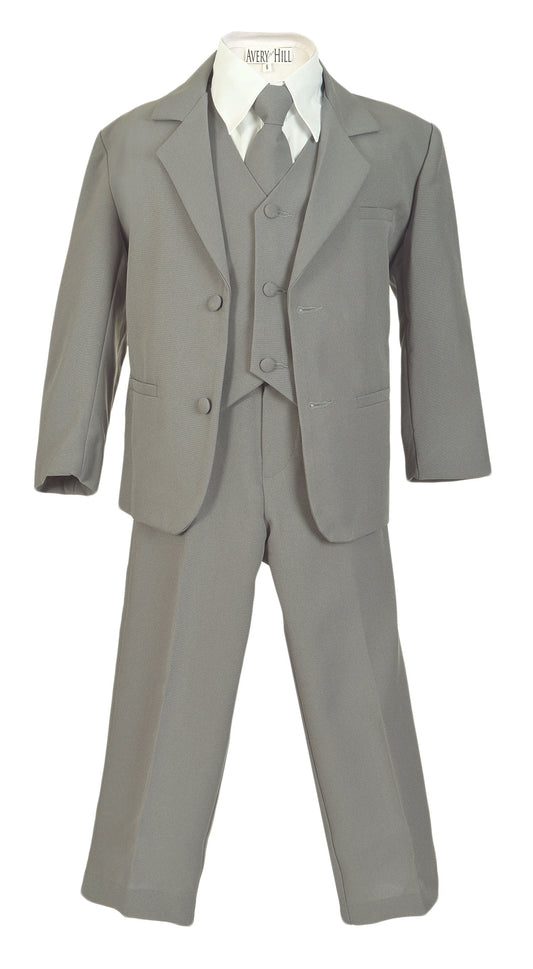 Avery Hill Boys Formal 5 Piece Suit with Shirt and Vest (Toddler, Little Boys, Big Boys)