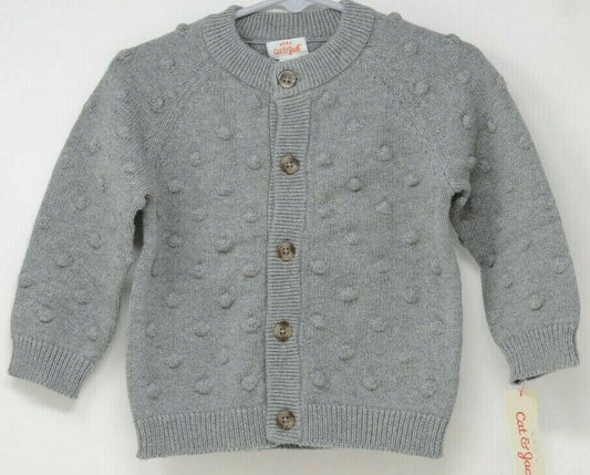 Baby Bobble Sweater Cardigan - Cat & Jack™ Gray, Size 6-9m