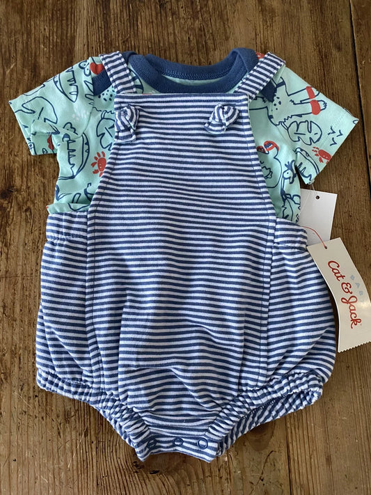Baby Boys' Shorts Overall Top & Bottom Set - Cat & Jack (0/3M)
