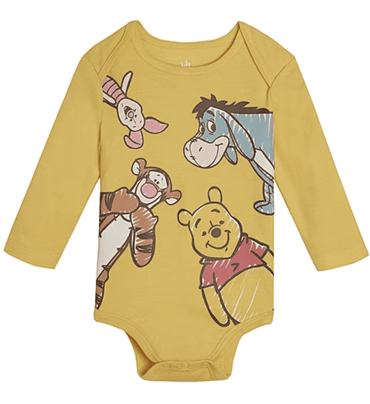 Baby Unisex Long Sleeve Bodysuit Onesie (6 Months) Disney Winnie The Pooh