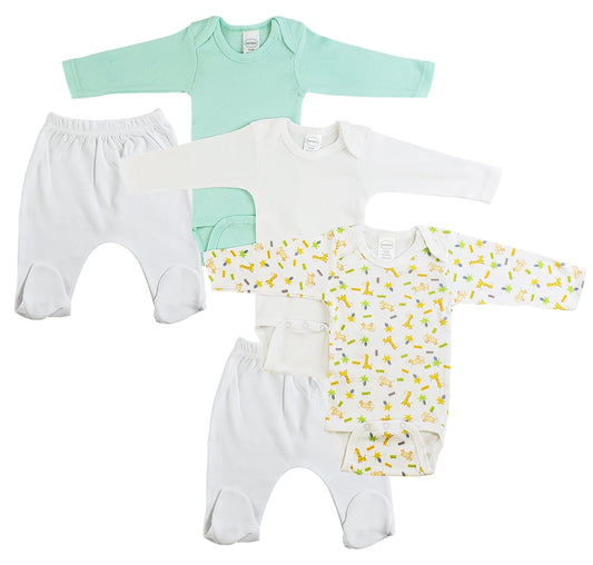 Bambini Infant Boys Long Sleeve Bodysuits and Closed Toe Pants
