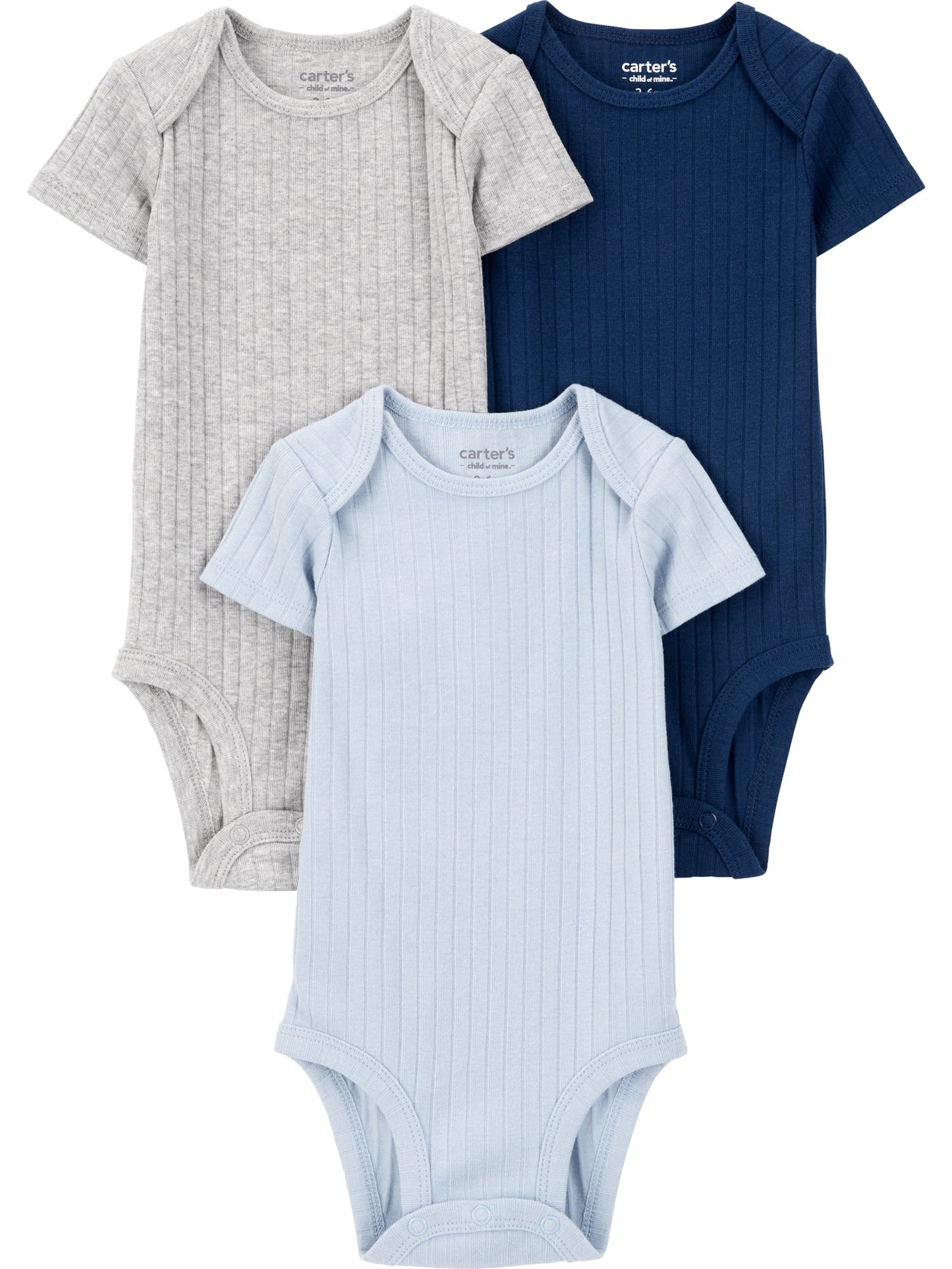 Carter's Child of Mine Baby Boy Bodysuits, 3-Pack, Sizes Preemie-18 Months