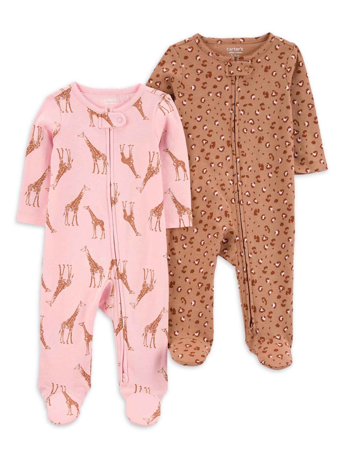 Carter's Child of Mine Baby Girl, Sleep 'n Play, 2-Pack, Sizes Preemie-6/9 months