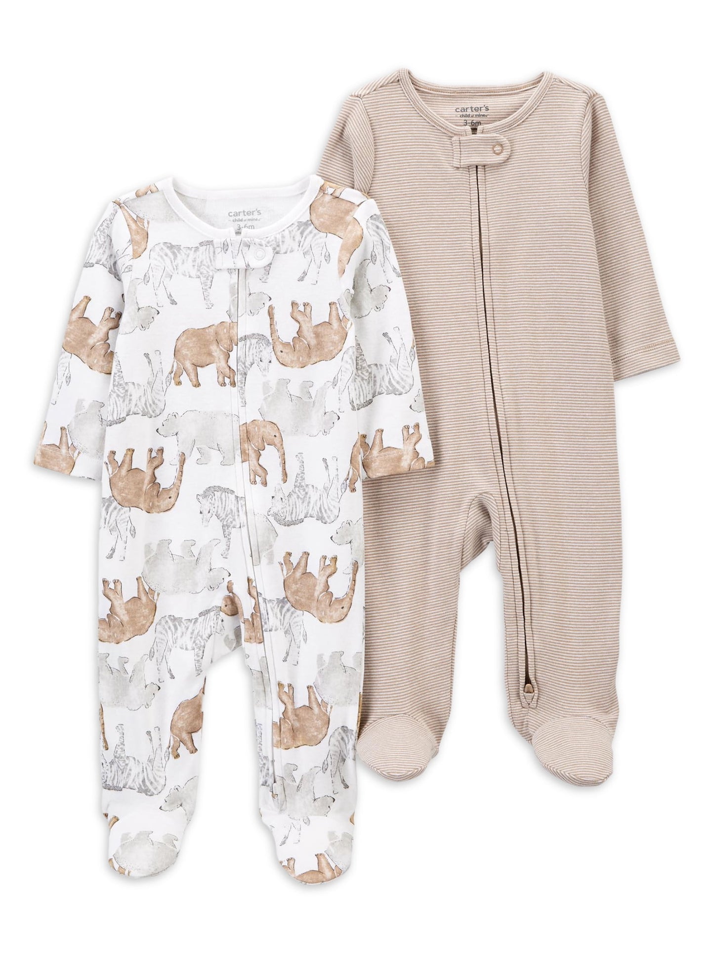 Carter's Child of Mine Baby Girl, Sleep 'n Play, 2-Pack, Sizes Preemie-6/9 months