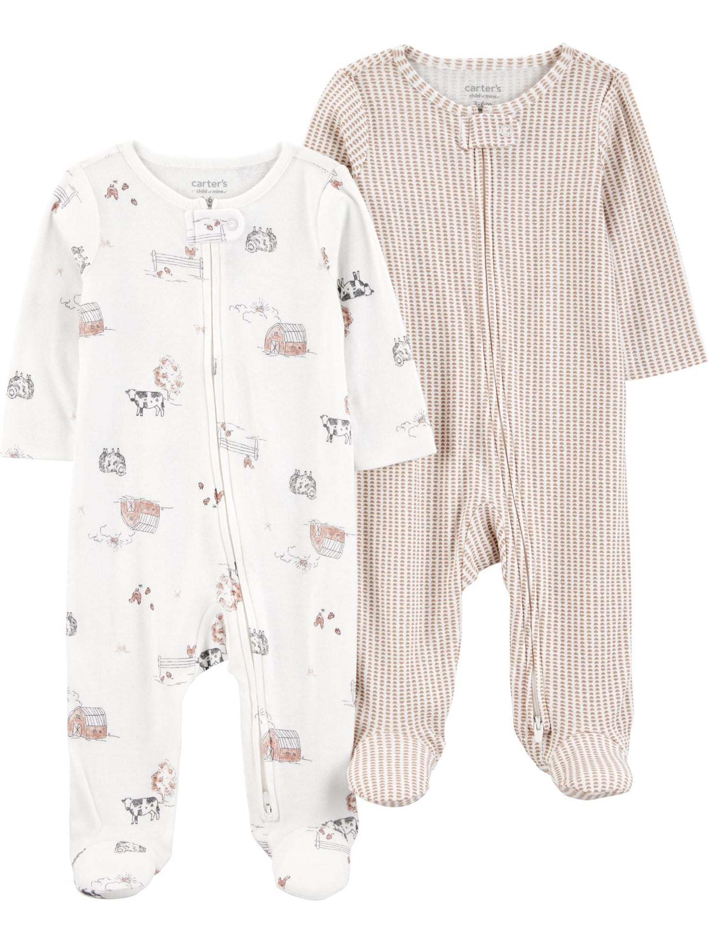 Carter's Child of Mine Baby Girl, Sleep 'n Play, 2-Pack, Sizes Preemie-6/9 months