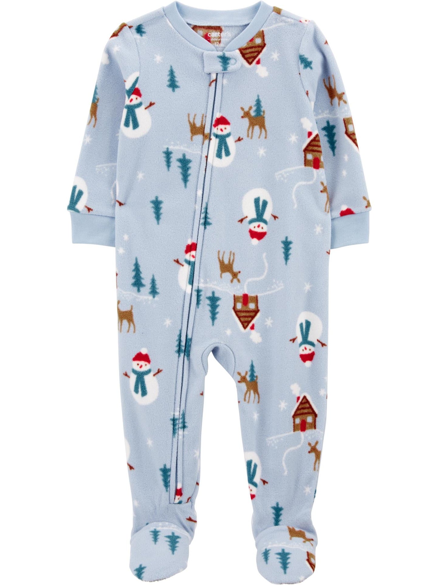 Carter's Child of Mine Baby and Toddler Holiday Pajama, One-Piece, Sizes 0/3M-5T