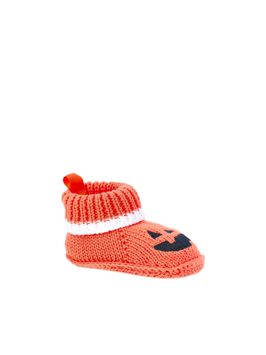 Carter's Child of Mine Baby Boys or Girls Halloween Pumpkin Slippers, Sizes 0M-6M