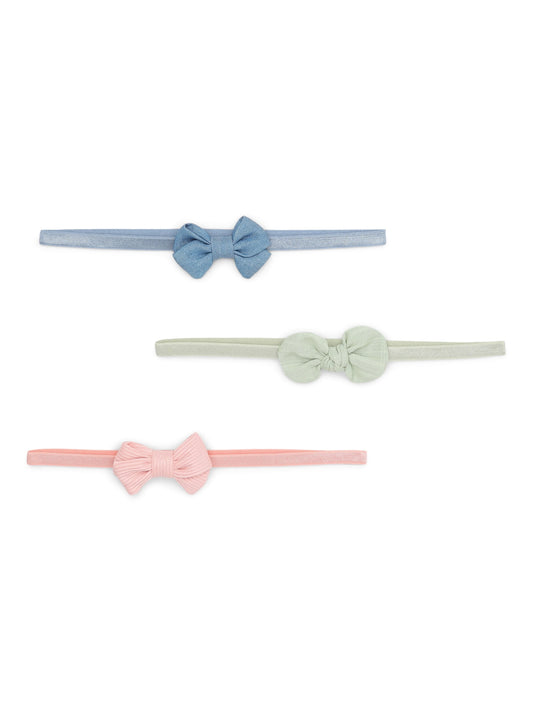 Carter's Child of Mine Newborn and Baby Girls Bow Head Wrap, 3-Pack