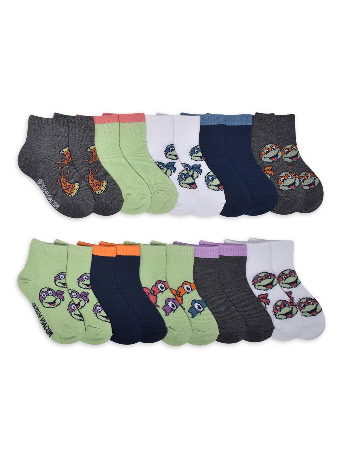 Character Toddler Ankle Socks, 10-Pack, Sizes 12M-5T