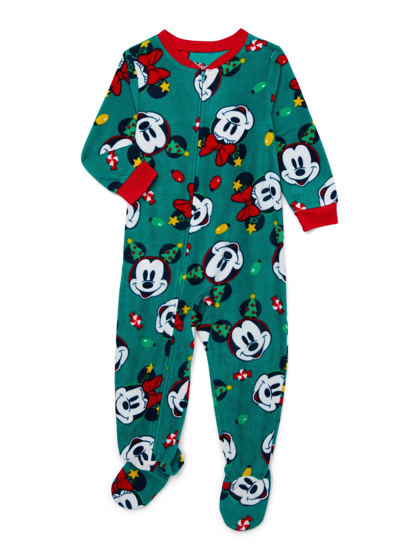 Character Toddler Christmas Fleece One-Piece Sleeper, Sizes 12M-5T