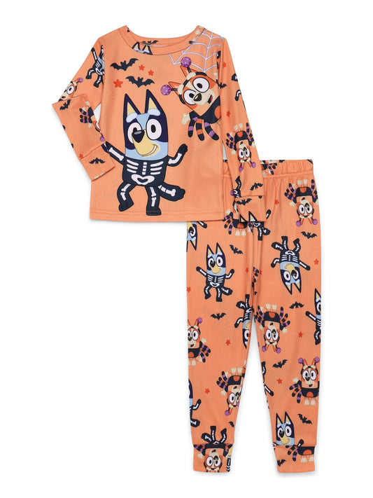 Bluey Toddlers' Halloween Pajama Top and Pants Set, 2-Piece, Sizes 12M-5T