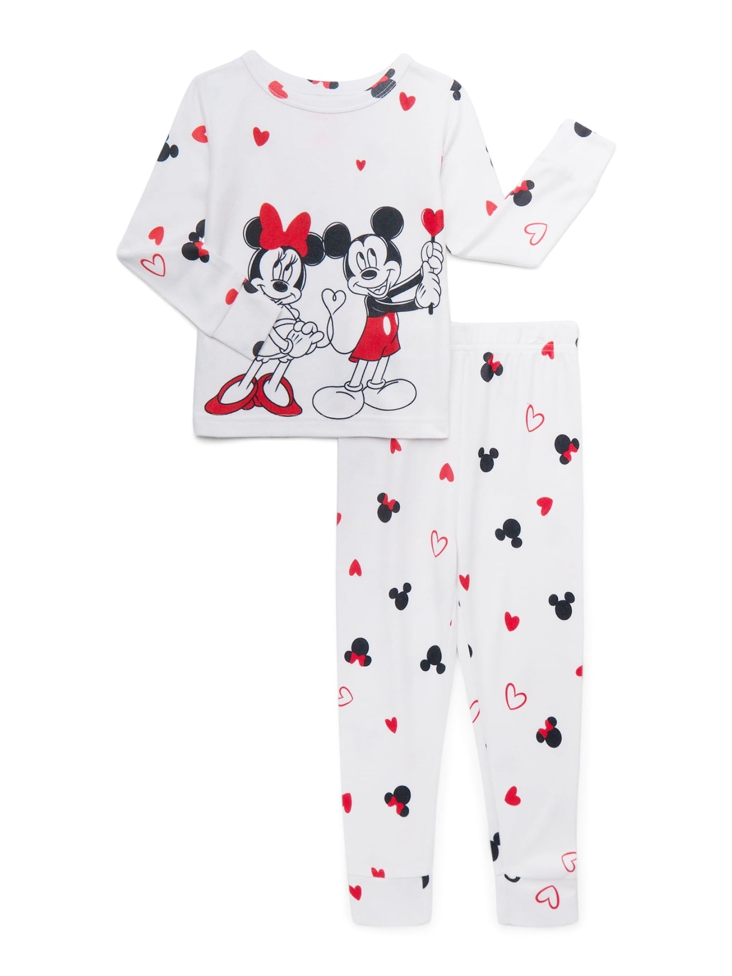 Character Toddler Unisex Valentine's Day Pajama Set, 2-Piece, Sizes 12M-5T