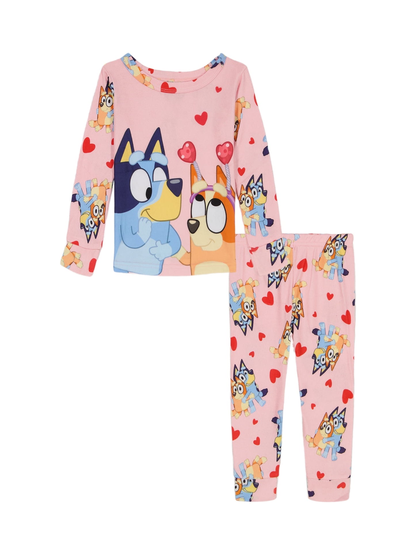 Character Toddler Unisex Valentine's Day Pajama Set, 2-Piece, Sizes 12M-5T