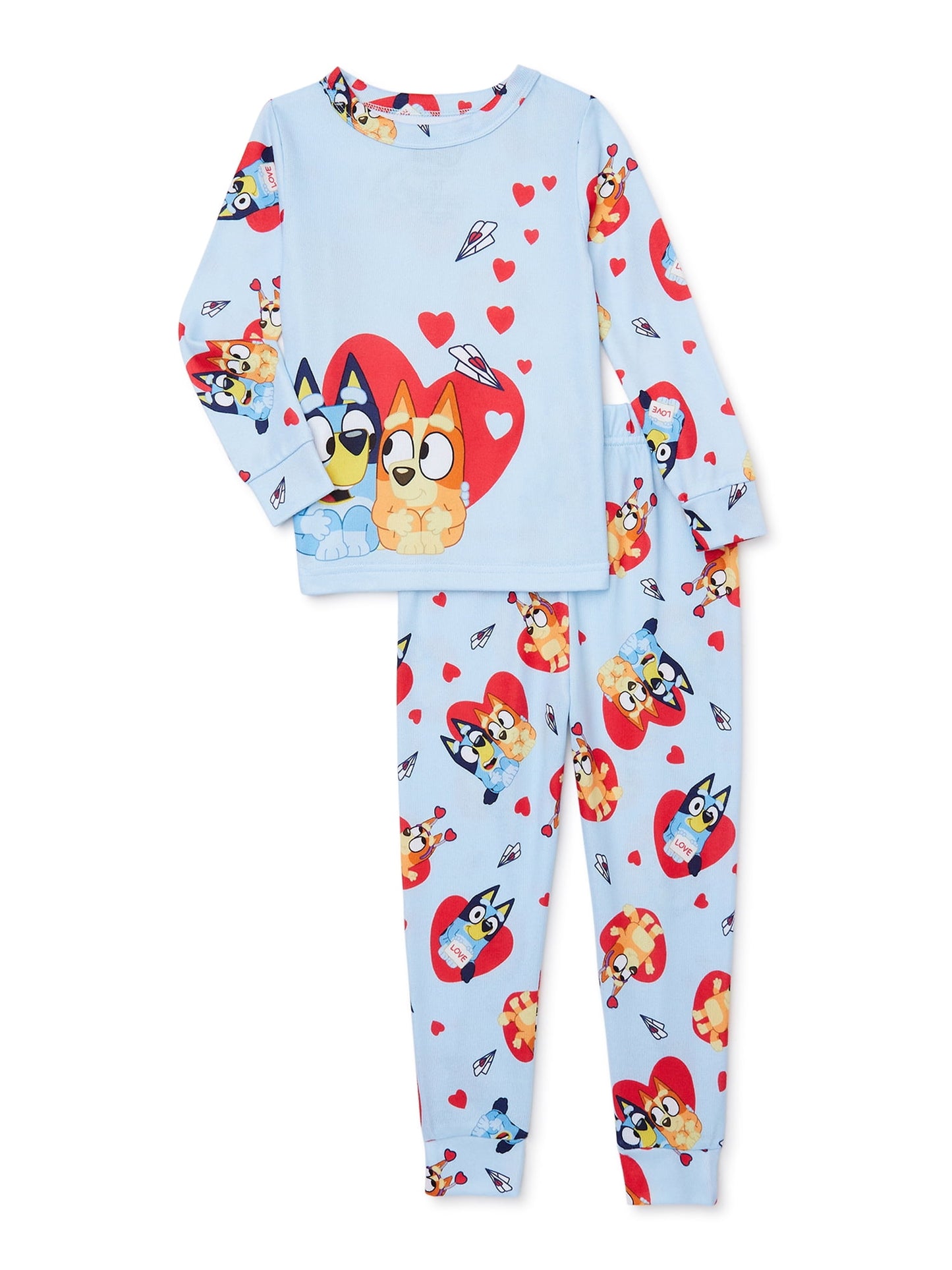 Character Toddler Unisex Valentine's Day Pajama Set, 2-Piece, Sizes 12M-5T