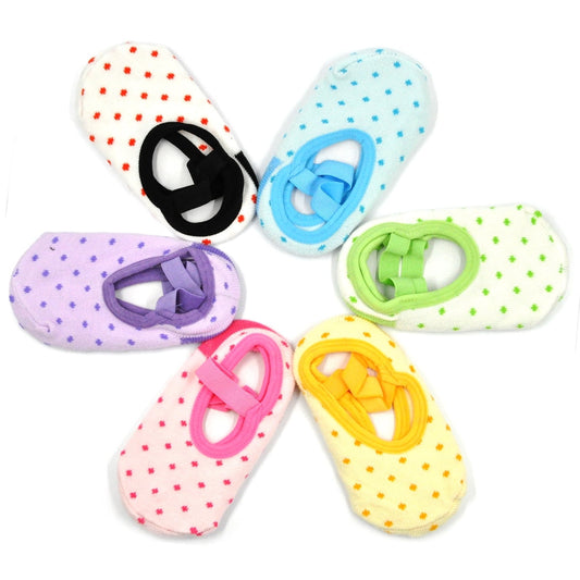 Cunina Non Slips Socks for Toddler Anti Slip Baby Sock Non Skid Socks Cute for 8-36 Months Infants Girls Low Cut 6 Pairs