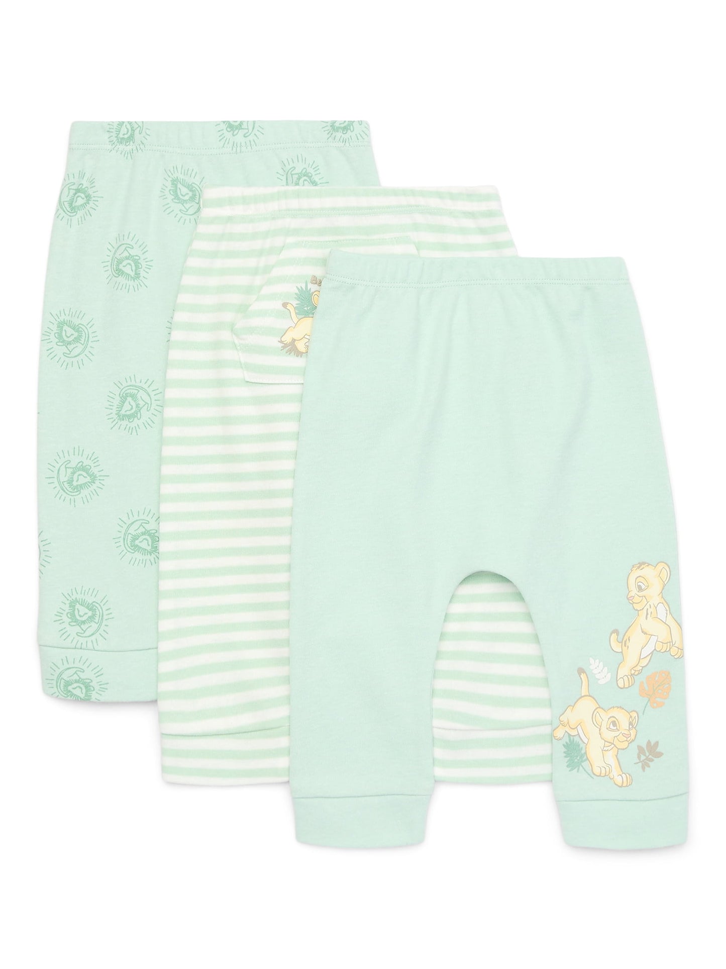 Disney Baby Wishes + Dreams Character Infant Baby Jogger Pants, 3-Pack, Sizes Newborn-12 Months