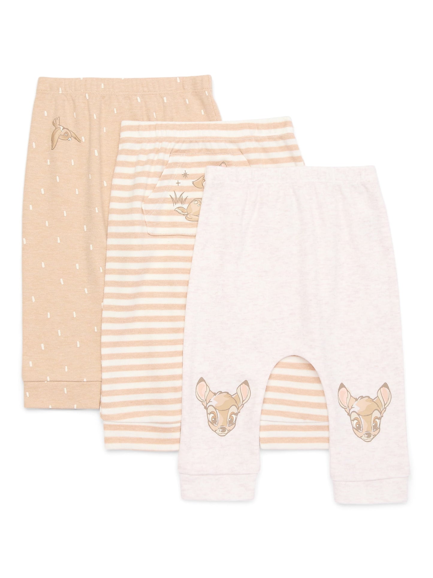 Disney Baby Wishes + Dreams Character Infant Baby Jogger Pants, 3-Pack, Sizes Newborn-12 Months
