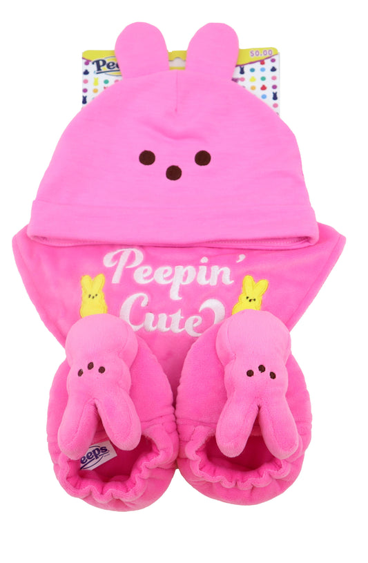 Peeps Bunny Three-Piece Baby Set - Pink