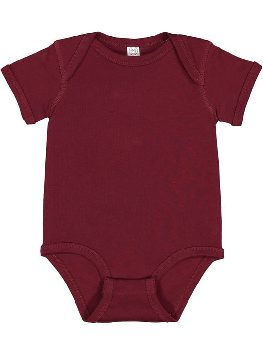 RABBIT SKINS Baby Bodysuit Girl & Boy | Newborn 0-3 Months to 24 Month Toddler, Snap Easy Closure (4400) Maroon, 18M