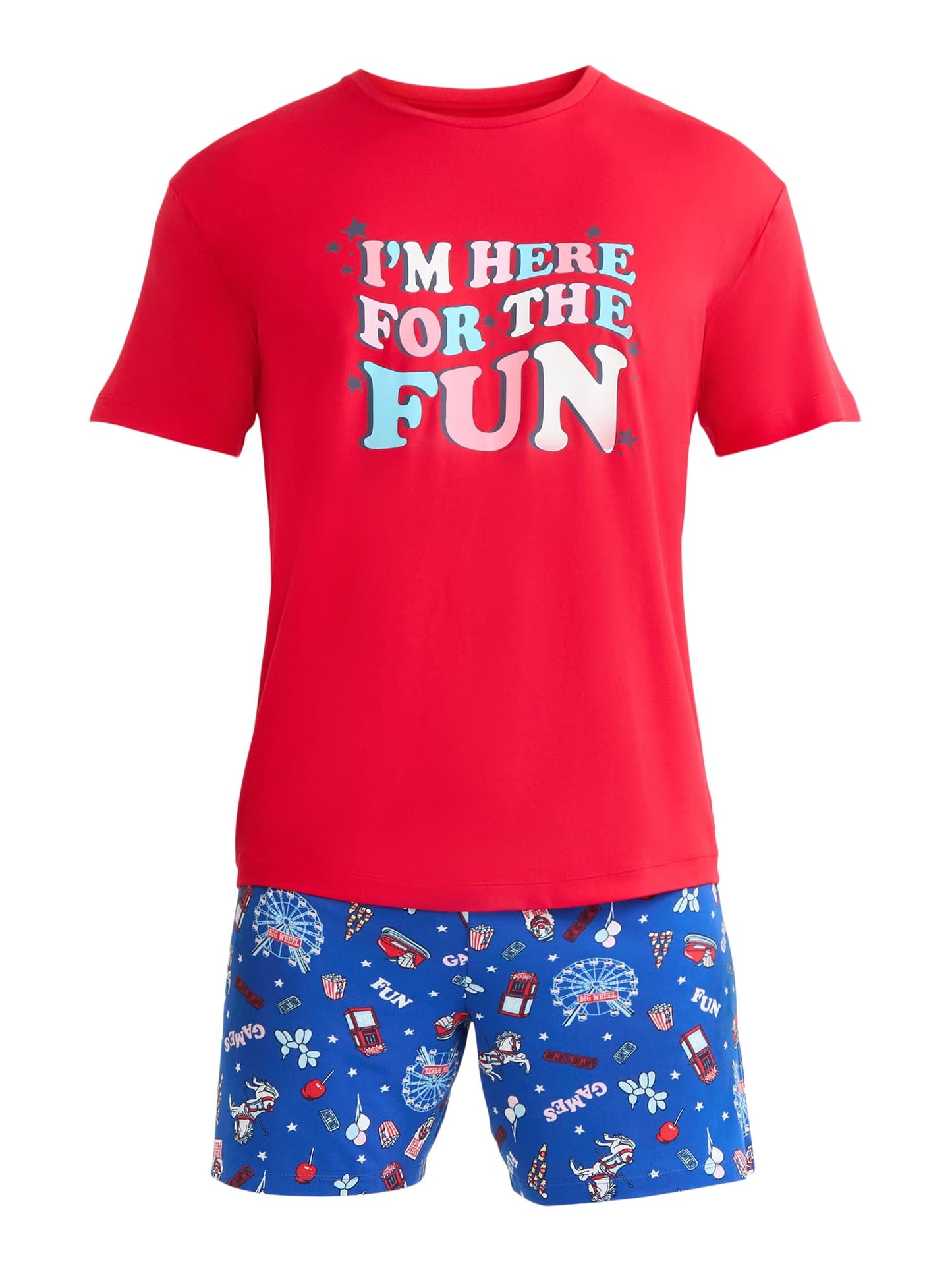 Summer Women's Americana Matching Family Sleepwear Top and Shorts Pajama Set from Way to Celebrate, 2-Piece, Sizes S-3X