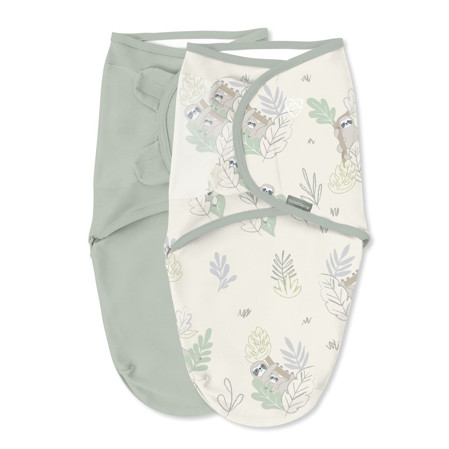 SwaddleMe by Ingenuity Original Swaddle for Baby, 100% Cotton, Improves Sleep & Calms Startle Reflex, 0-3 Months, 1.0 TOG, 2-Pack - Space & Clouds