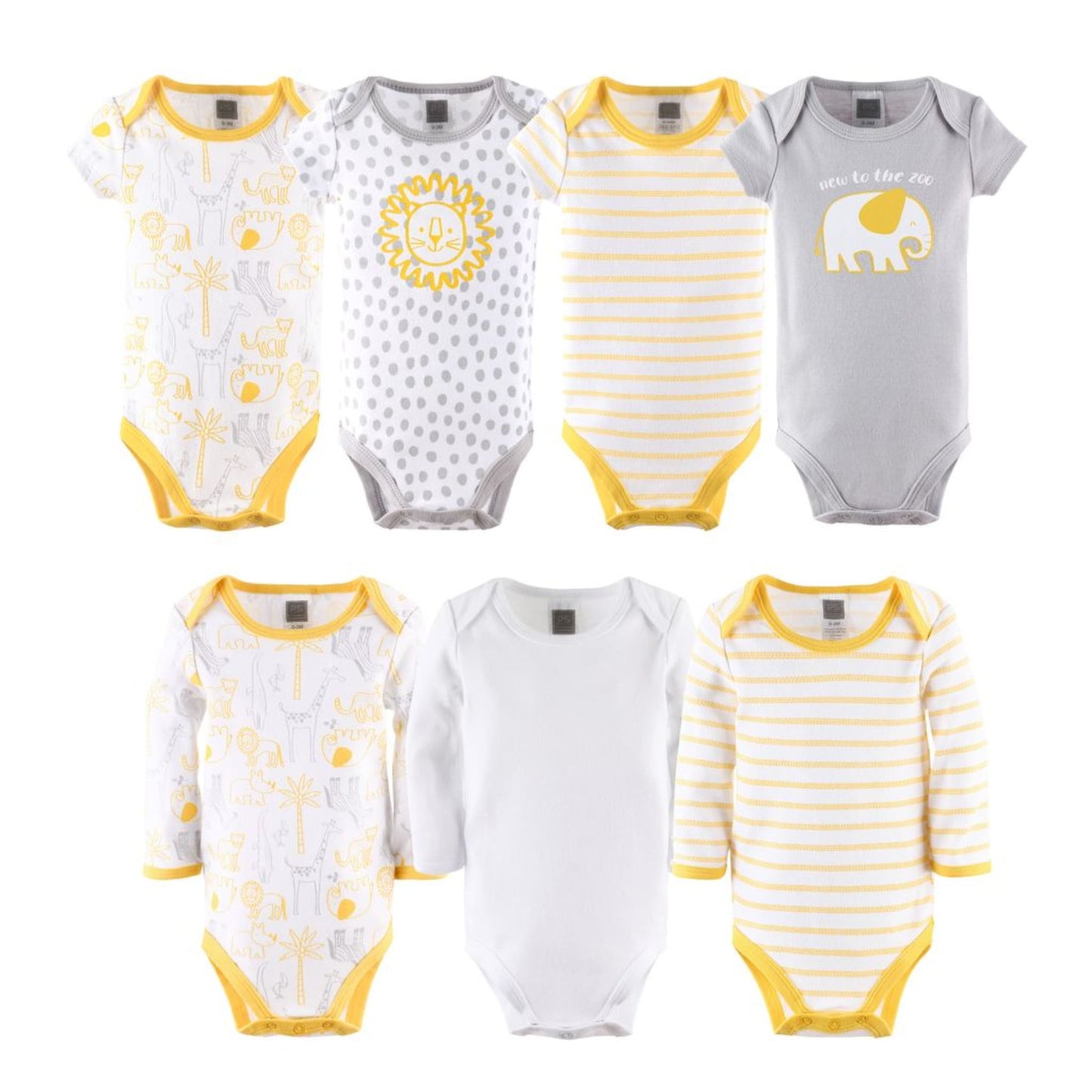 The Peanutshell Newborn Layette Gift Set for Baby Boys or Girls, Yellow Safari, 23 Essential Pieces, 0-3 Months